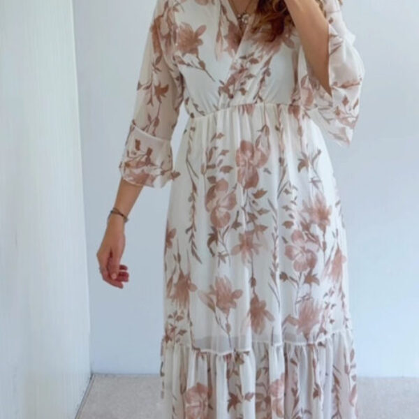 Vestido florido longo