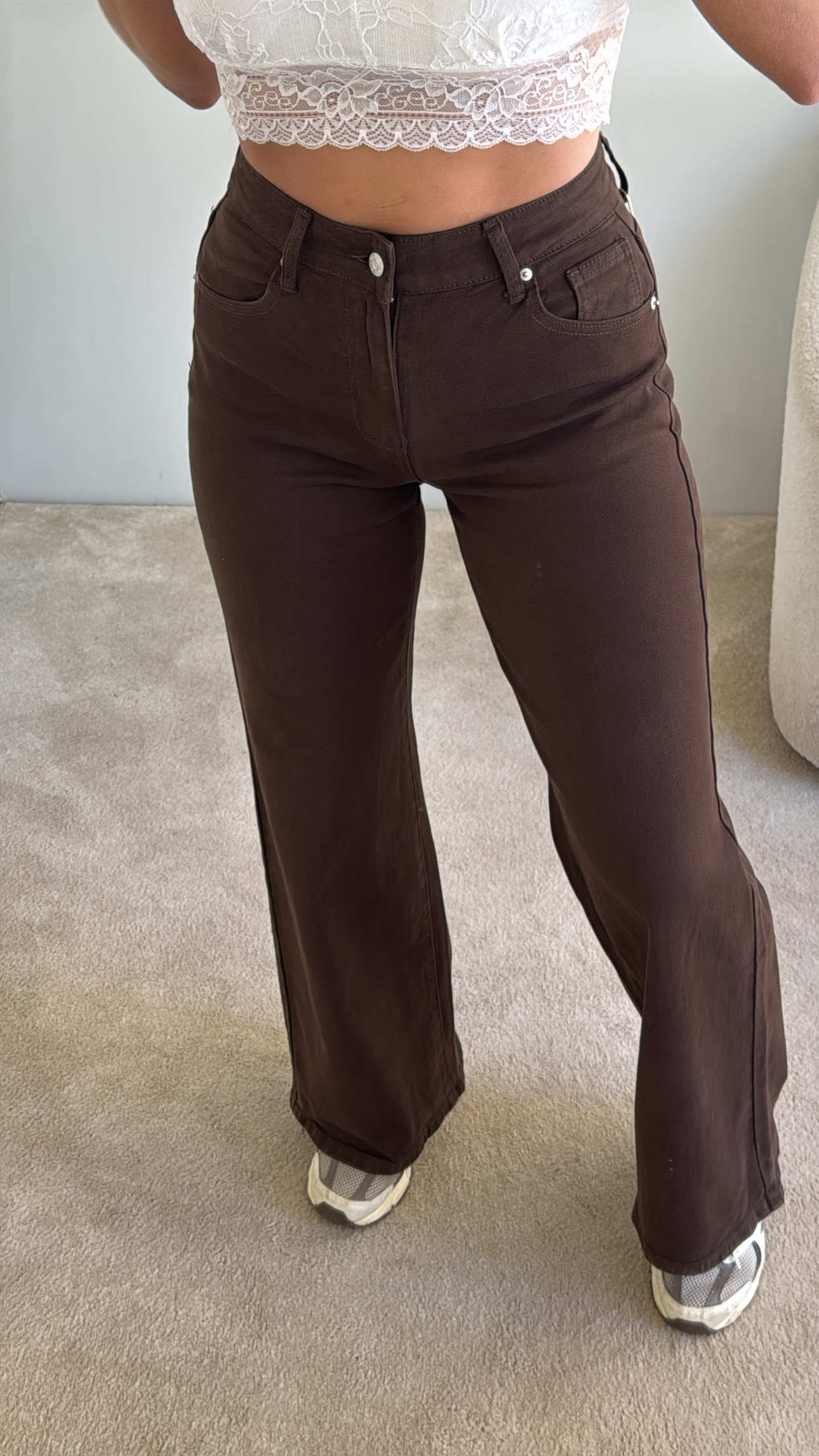 Calça REDIAL _ Wide LEG _ Castanho